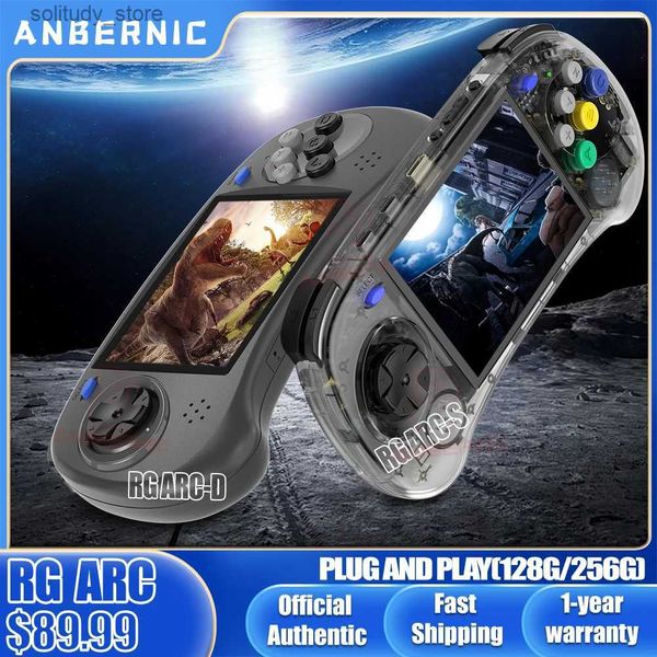 Taşınabilir Oyun Oyuncuları Anbernic Rg Arc-D RG Arc-S Retro Handheld Oyun Konsolu 4.0 inç I RK3566 64 Bit Oyun Oyuncusu HDMI Uyumlu Çocuk Hediyeleri Q240326