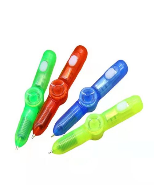 LED-Gadget, multifunktionaler, glänzender, leuchtender Kugelschreiber, kreatives Spielzeug für Kinder, Kreisel, Lernen, bunte Lichter. 1206799