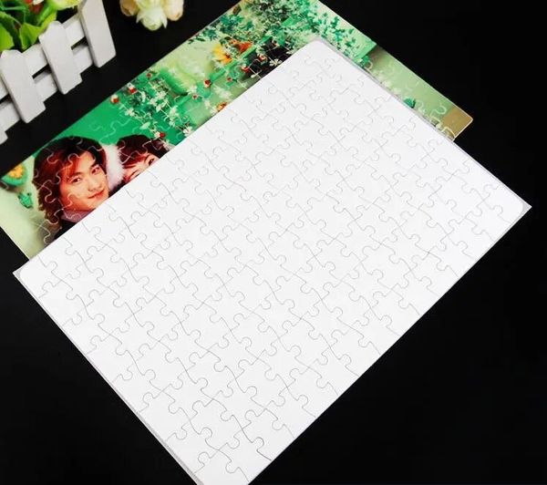 Puzzle A4 per sublimazione vuota, 120 pezzi, pressa di calore, trasferimento termico, artigianato, puzzle bianco fai da te, per sublimazione, giocattoli per bambini, LL