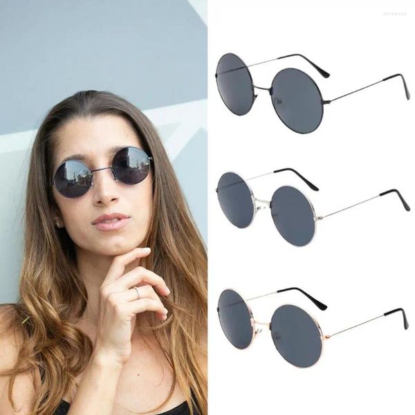 Sonnenbrillenrahmen Retro Runde Trendy Hippie Kreis Kleiner Rahmen für Frauen Mädchen UV-Schutz Brillen Sommer Sun Gl S2K1