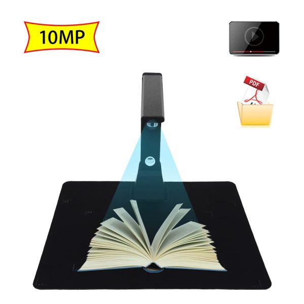 Pads H1000 Scanner portatile ad alta velocità 10.0mp Hd A3 A4 Libro Pdf Document Camera Capture Visualizer 1s Conversione veloce Messa a fuoco automatica