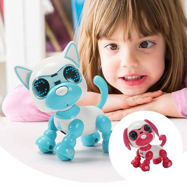 Cool Robot Dog Pet Toy Kids Smart Interactive Sound Puppy Led Record Educacional Inteligente Gretos de brinquedo eletrônico 240319