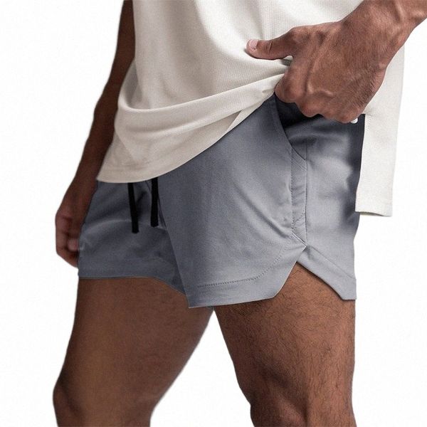 Musculação Single Layer Shorts Men Casual Quick Dry Bermuda Summer Gym Fitn Crossfit Sport Calças Curtas Masculinas Beach Shorts g7Ft #