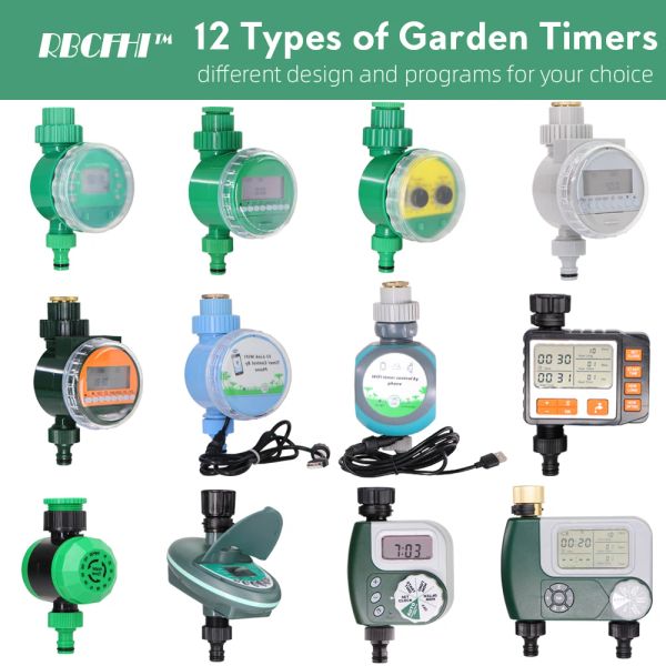 Timer 12 Typen Garten Wasser Timer Magnetventil Controller Automatische LCD -Display Solarenergie Regensensor Wifitimer Langes Leben