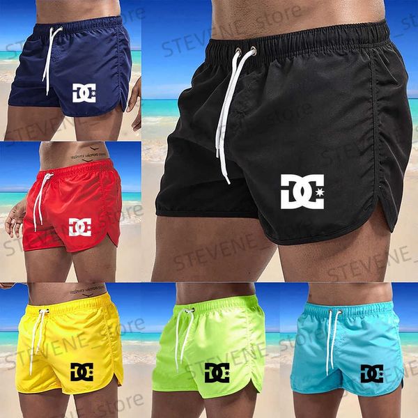 Shorts masculinos 2024 homens estiramento troncos de banho luxo secagem rápida praia shorts com bolsos verão esporte ginásio correndo briefs para masculino beachwear t240325