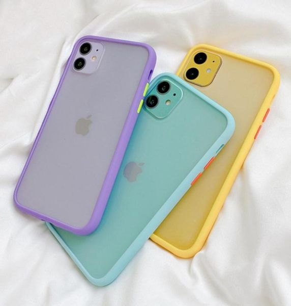 Mint einfacher mattes Stoßfänger -Telefonfall für iPhone 11 Pro XR X XS Max SE 6S 6 8 7 plus Stoßdämpfer Soft TPU Silicon Clear Case Cover6232863