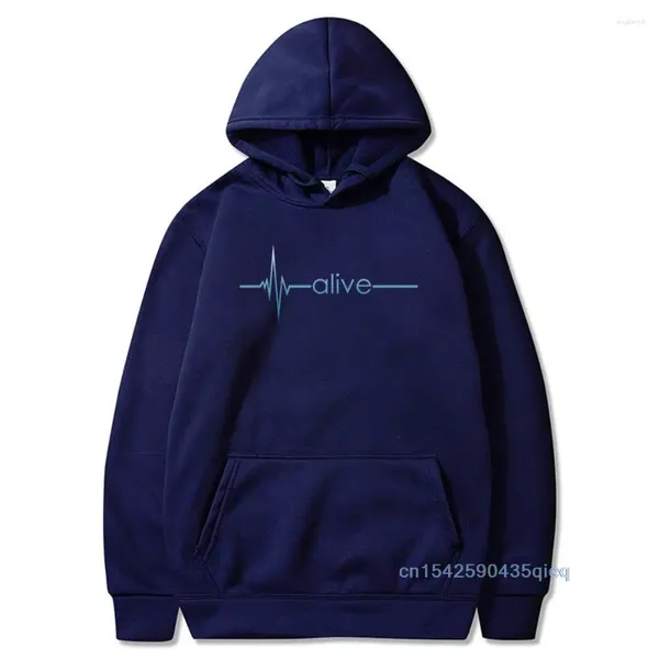 Erkek Hoodies Roman Alive Heartbeat Heartlines Hip Hop Rap Müzik Erkekler İçin Özelleştirilmiş Baskı Eğlence Uzun Kollu