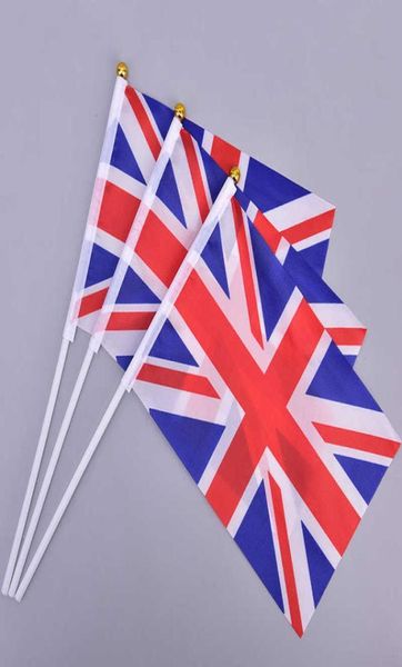 2114 cm England-Nationalflagge, britische Flagge, Großbritannien, Vereinigtes Königreich, Banner mit Fahnenmasten aus Kunststoff, handschwenkende Flaggen, 1238617