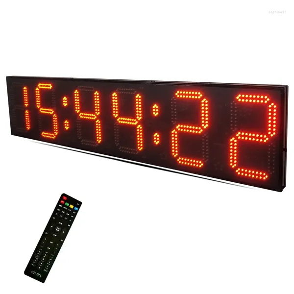 Настенные часы Goakgaan, большие цифровые часы NTP, GPS, с положительным и обратным отсчетом, полунаружный светодиодный экран DAP