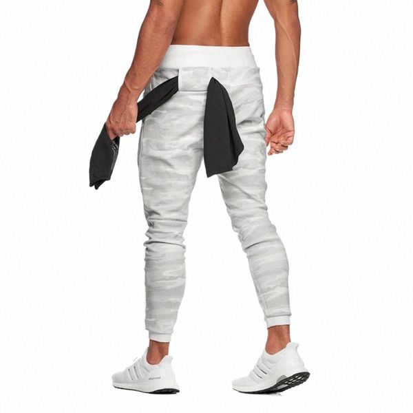 Cott Pantaloni da jogging da corsa da uomo Pantaloni da jogging Hip Hop Streetwear Camo Pantaloni da palestra bianchi Pantaloni da allenamento Pantaloni sportivi Fitn Leggings c9wb #