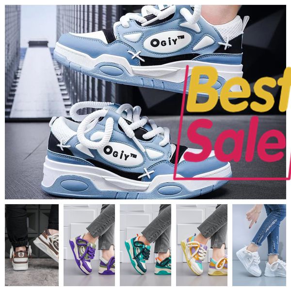 2024 Designer Shoe Lace Up Fashion Platform Sneakers Nero Bianco azzurro Scarpe casual da donna per uomo GAI Taglia 35-45 Scarpe Platform UNISEX