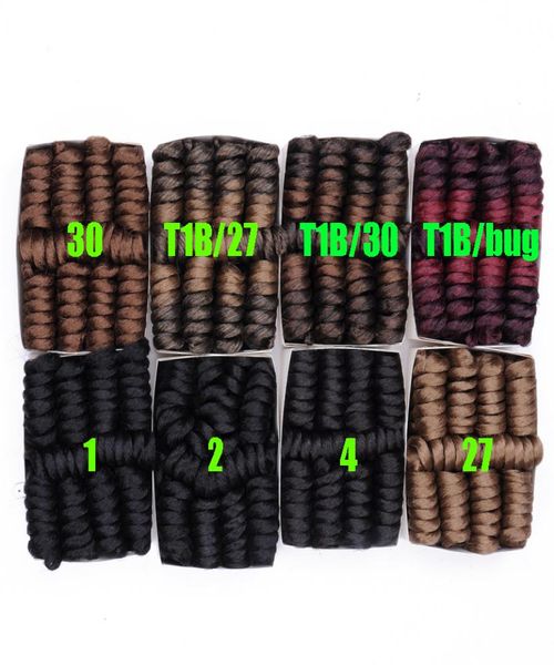 10 pollici Ombre Pure Color Jumpy Wand Curl Crochet Trecce 20 radici Jamaican Bounce Estensione sintetica dei capelli all'uncinetto per donne nere4970492