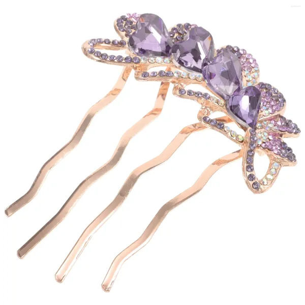 Hair Clips Pins Crystal Pente para Women Acessórios Noiva de casamento no estilo estético