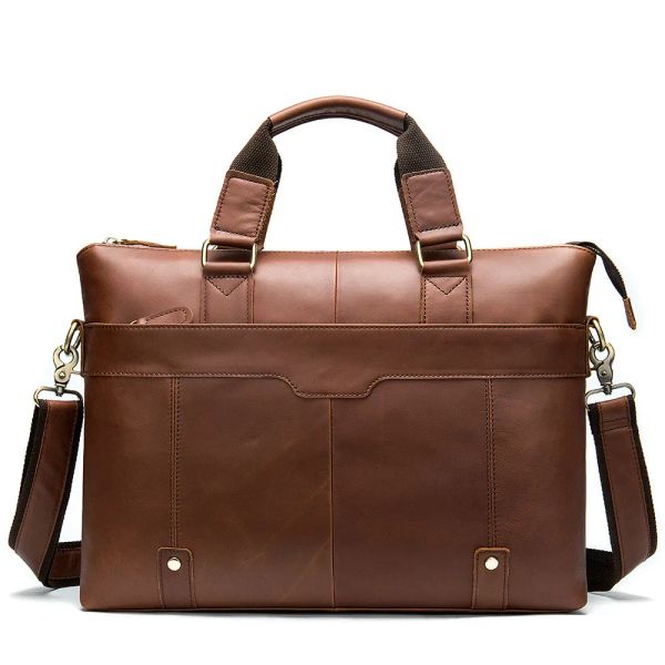 Rucksack Vintage echtes Rindsleder Herren Aktentasche Business Casual Herren Umhängetasche Europäische und amerikanische Laptoptaschen