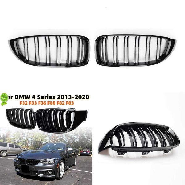 Aggiornato F32 2-Slat Nero Rene Griglia Per BMW Serie 4 F33 F36 M3 F80 M4 F82 F83 Sostituzione Della Maglia Del Paraurti Anteriore griglie 2013-2020