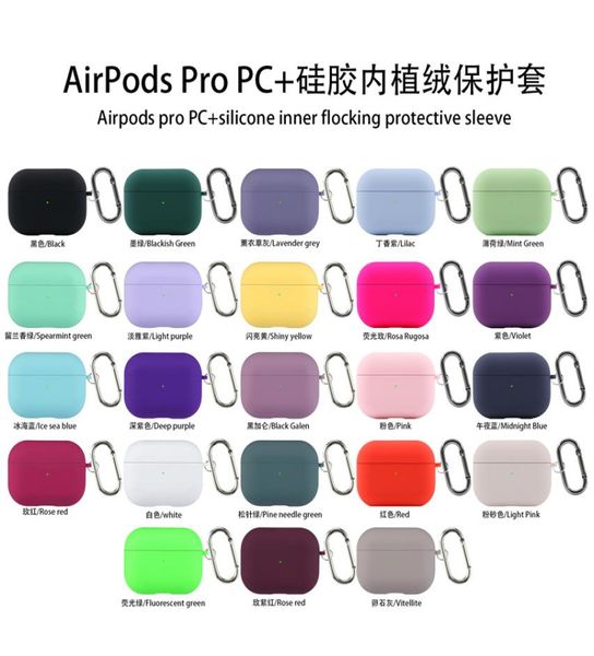 Capas de silicone originais para airpods pro, sem fio, bluetooth, silicone líquido oficial, apple air pods 23, capa de fone de ouvido, proteção rígida 7882352