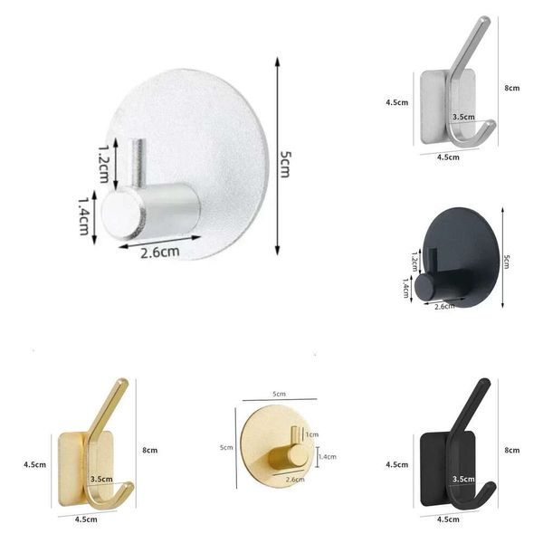 Nuovo autoadesivo per porta da parete per porta portachiavi da cucina appendiabiti in alluminio porta accappatoio porta accappatoio accessori per il bagno