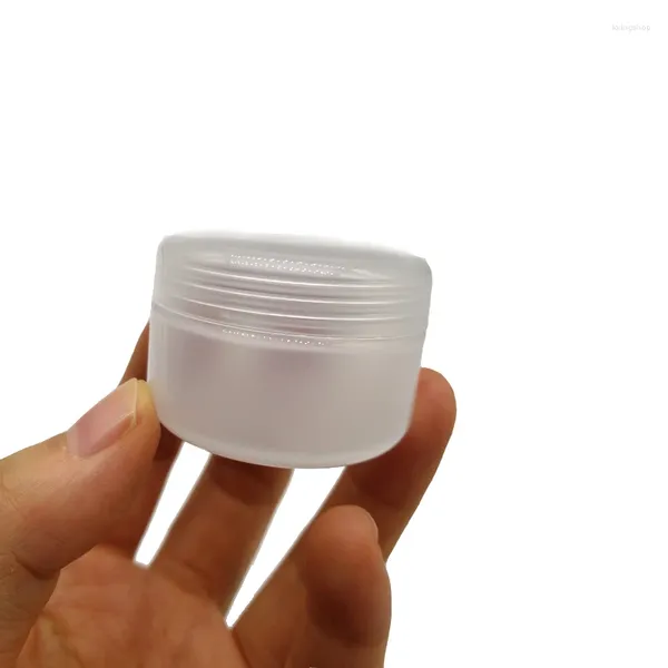 Bottiglie di stoccaggio 4 pezzi Capacità 20g Barattolo cosmetico vuoto Contenitore per trucco Rotondo Bottiglia riutilizzabile Crema per il viso Ombretto Gel Vasi di plastica da viaggio