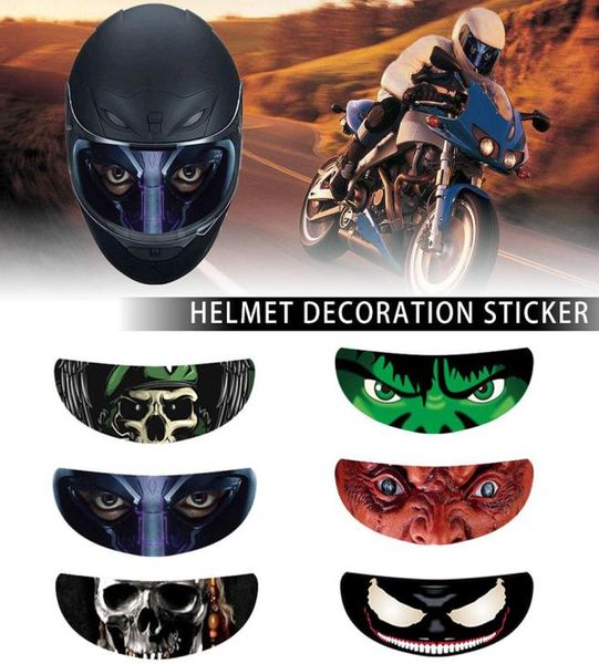 Helm Dekoration Aufkleber Abnehmbare Motorrad Racing Helm Objektiv Visier Aufkleber Persönlichkeit Coole Applikation Halloween Dekoration3453996