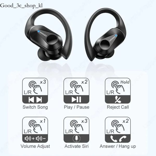 Kopfhörer Lenovo Lp75 Sport Bluetooth-Kopfhörer mit Mikrofonen Bluetooth 5.3 Wireless-Kopfhörer Hifi Stereo Wireless Earbuds 265