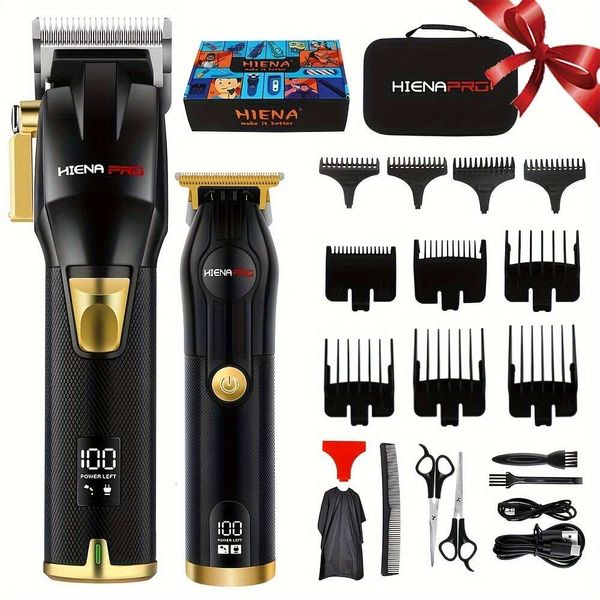 Tagliacapelli senza fili, rasoio elettrico professionale per barba da uomo, kit tagliacapelli ricaricabile tramite USB, set, regalo per la festa del papà