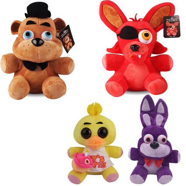 2024 Heißer Verkauf Großhandel 4 Arten von 18 cm FNAF Bär Fuchs Kaninchen Ente Spiel Plüschtiere Kinderspiele Spielkameraden Weihnachtsgeschenke Raumdekoration Weihnachtsgeschenke