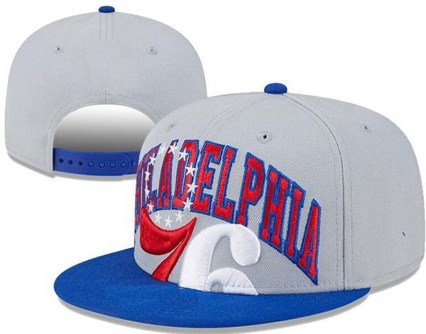 Philadelphia''76ers''Ball Caps 2023-24 Unisex Mode Baumwolle Strapback Baseball Cap Snapback Hut Männer Frauen Sonnenhut Stickerei Frühling Sommer Kappe Großhandel A0