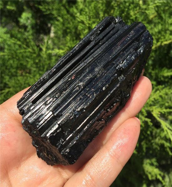 1pcs doğal siyah turmalin kristal değerli taş koleksiyonları kaba kaya mineral numunesi şifa taş ev dekor T2001175137619