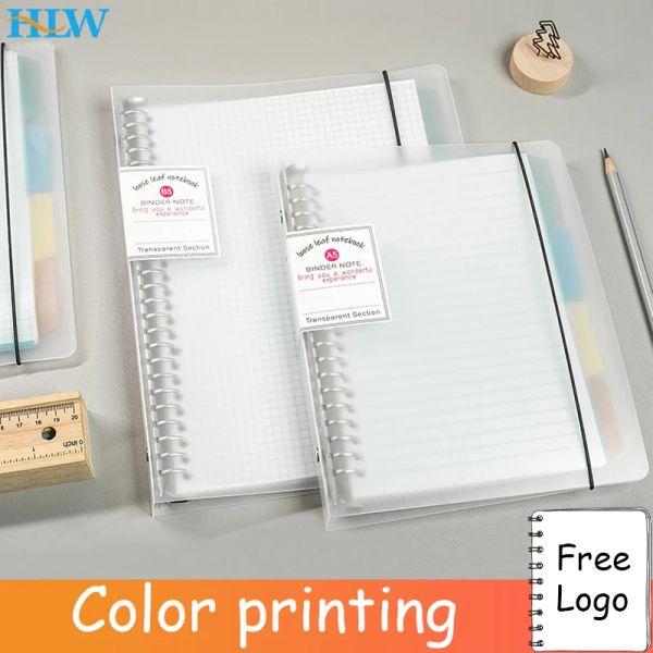 Keyboard Tagebuch A5 B5 A4 Transparent Lose Blatt Binder Notebook Inner Core Cover Note Buch Journal Planer Büro -Schreibwarenbedarf