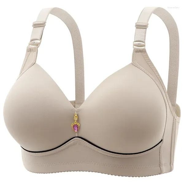 Reggiseni Coppa sottile Reggiseno taglie forti Grande senza ferretto Comodo traspirante raccolto Intimo da donna Push Up Lucido Mujer