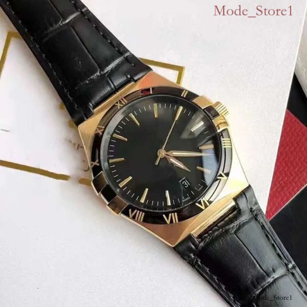 2023 Herrenuhr, hochwertige Designer-Uhren für Herren, modische Armbanduhr, automatisches Uhrwerk, Reloj Constellation Moonswatch mit Lederarmband, Rabatt 975
