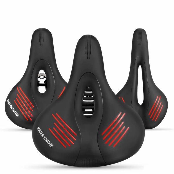 Selle bici S Sgodde Imbottitura traspirante Hollow Ammortizzato Comodo cuscino del sedile per bicicletta Mountain Road Cycling Drop Delivery Sport Dhbki