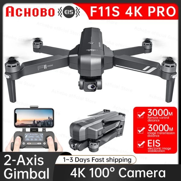 Дроны SJRC F11S 4K PRO Дрон 4K Professional с HD-камерой 3 км GPS 5G Wi-Fi EIS 2-осевой подвес F11 RC Складной бесщеточный квадрокоптер