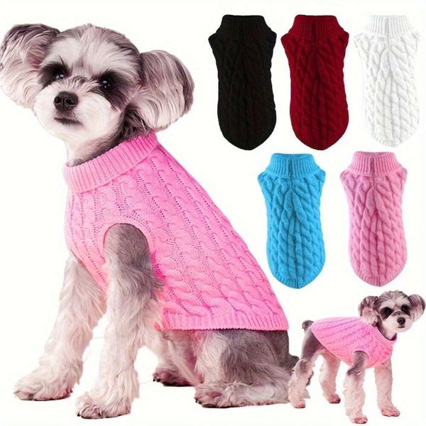 Roupas para animais de estimação, uma variedade de cores, outono inverno, malhas, casual, quente, gato e cachorro, suéter