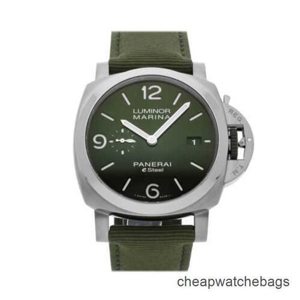 Uhren Designer Herren Paneraiis Luminor Marine Verde Smeraldo Automatisch Stahlgurt