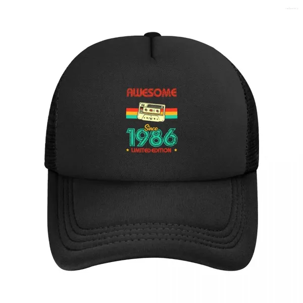 Ball Caps Fashion Awesome Since 1986 Limited Edition Trucker Hat für Männer Frauen Individuell verstellbare Baseballkappe für Erwachsene Sommer