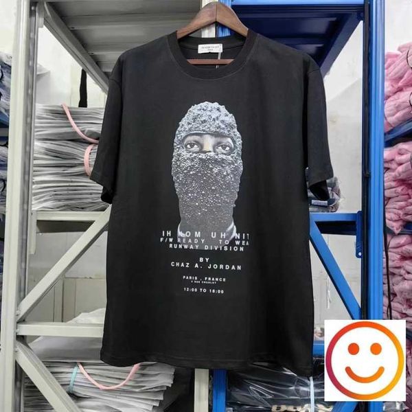 T-shirt da uomo Nera IH NOM UH NIT Mask T-shirt 1 1 Perla di alta qualità Uomo Stampa grafica Tee T-shirt in cotone sciolto Sle corta per uomo J240325