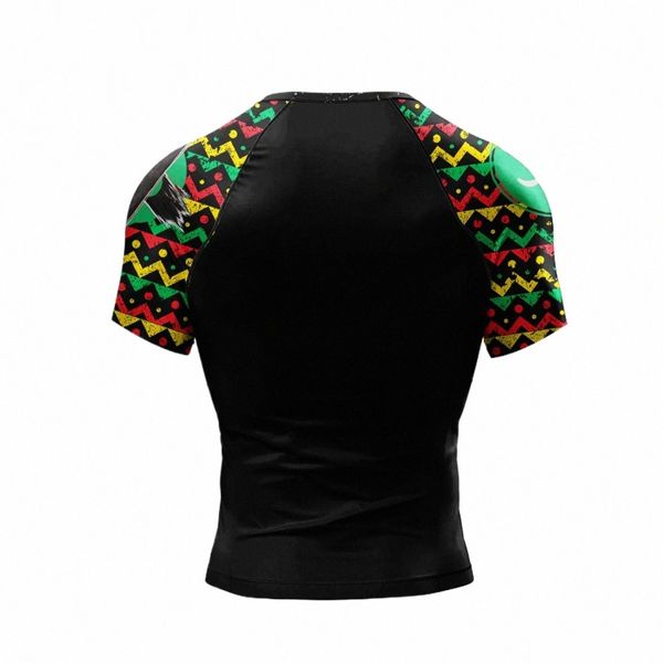 Cody Lundin Herren UV-Sportstrumpfhose Schnelltrocknendes T-Shirt Polyester zum Sublimieren Schwarz Compri Kurzarm-Bade-T-Shirts 96IA#