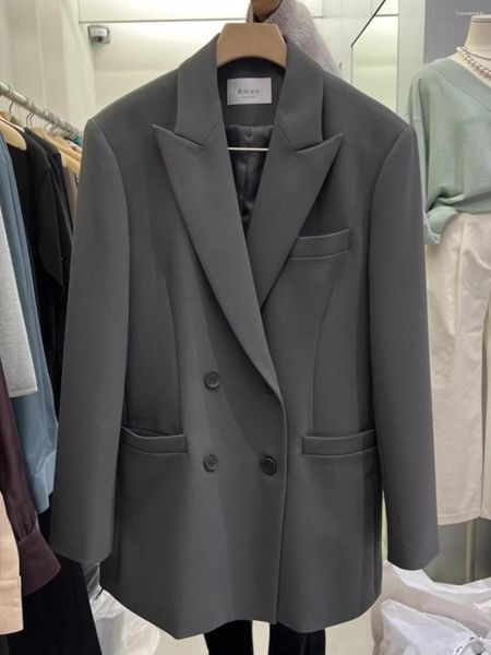 Ternos femininos Superaen Spring 2024 Estilo coreano Casual casual casual Blazer Blazers Blazers Coat