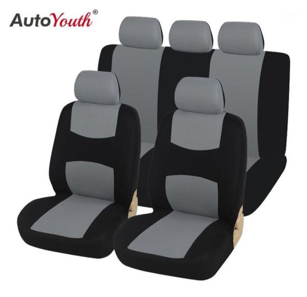 Assento de carro cobre par dianteiro em preto e cinza protetores universais de assento de carro para motorista passageiro acessórios automotivos15151141