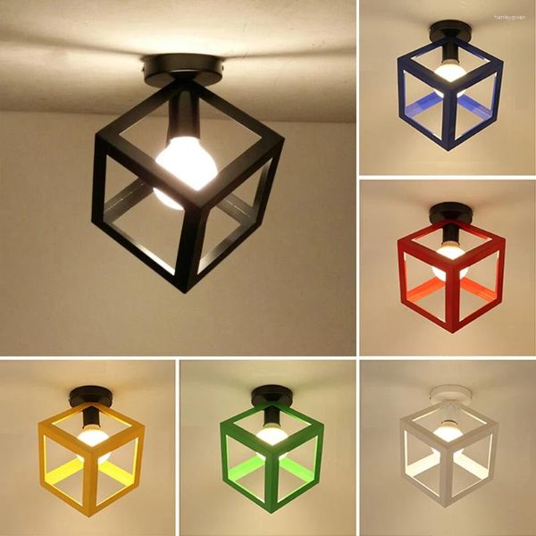 Decke Lichter Retro Licht Loft Für Schlafzimmer E27 Innen Vintage Eisen Lampe Hause Wohnzimmer Korridor Gang Decor Plafonnier