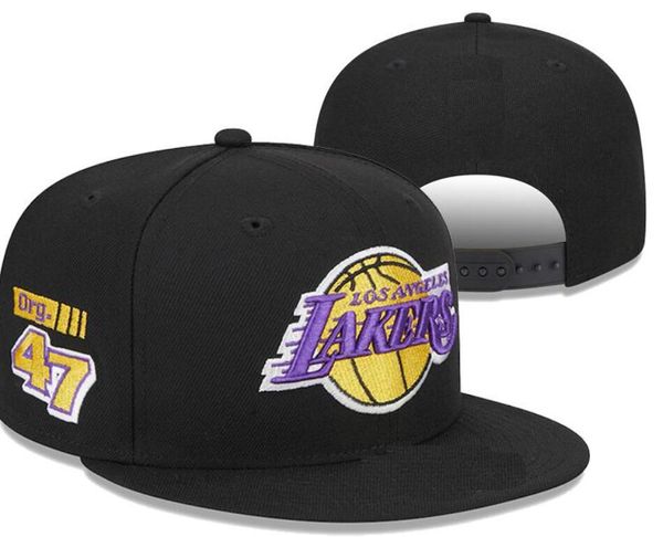 Los Angeles''Lakers''Ball Caps 2023-24 Unisex Mode Baumwolle Strapback Baseball Cap Snapback Hut Männer Frauen Sonnenhut Stickerei Frühling Sommer Kappe Großhandel A2