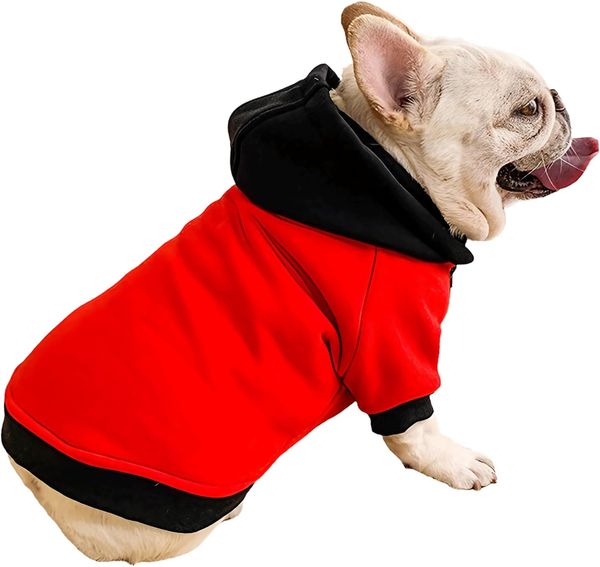 Beinwfyiy moletom de camisetas para cães para buldogues franceses, moletons de cachorro Pug Boston Terrier para cães de tamanho médio com cães com barril