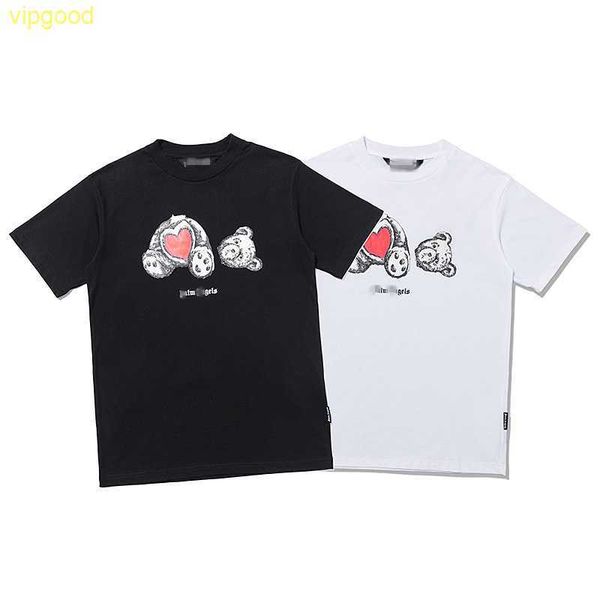 Palms marca amor vermelho decapitado urso de pelúcia estampado camiseta de manga curta para homens e mulheres angelsCRHH