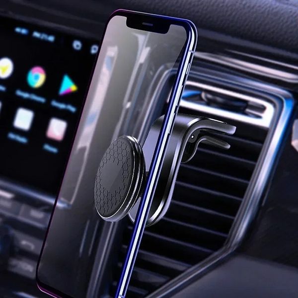 Schwerkraft-Autotelefonhalter, Lüftungshaken, Telefonhalterung, 360-Grad-Drehung, Smartphone-Halterung für die Platzierung mit einer Hand im Auto
