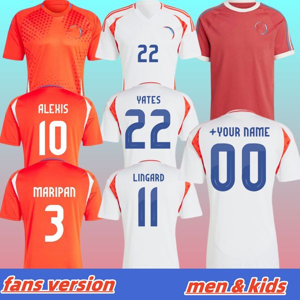 2024 Maglie da calcio Cile Nunez Vidal Alexis Medel Valdes Mendez Suazo Ch.Araguiz Brereton Diaz Echeverria Aravena National Team 24 25 Falcio uomini Shirt per bambini