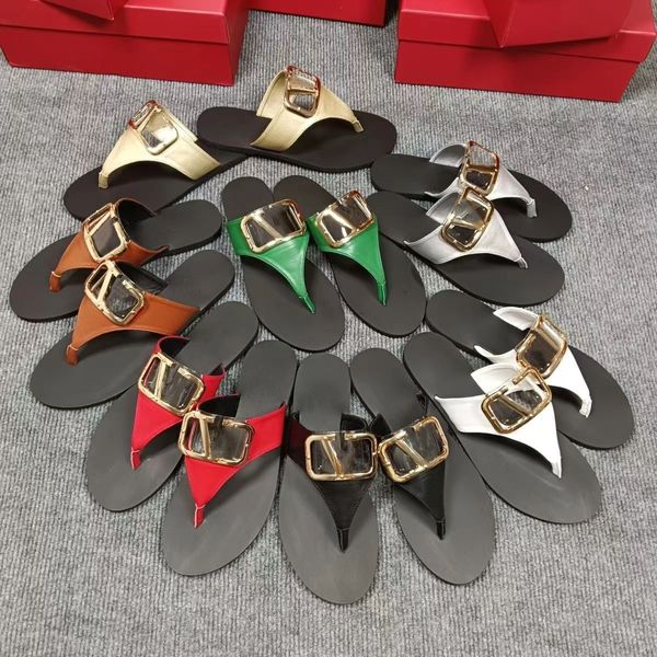 New Flip-Flops Letter Brand Sandals Casual Designer Classic Fashion Fashion Sandals Sandals elementos Sandálias de verão Sandálias Moda Trend Slippers