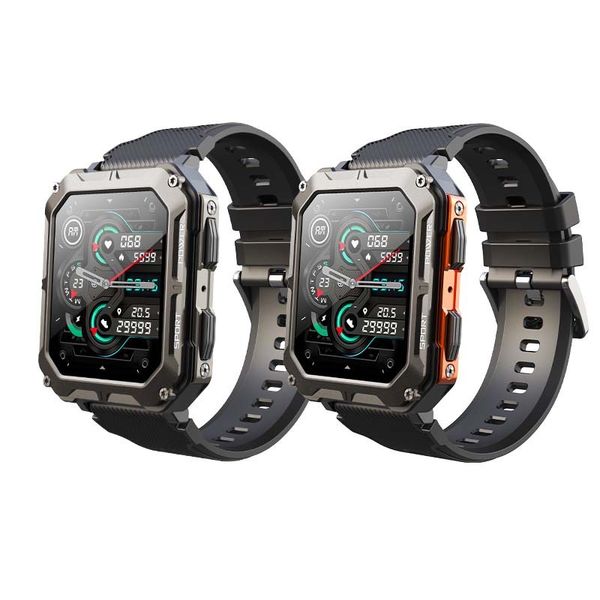 2024 Nuovo C20 Pro Smart Watch Assistente vocale BT Chiamata wireless Business Sport all'aria aperta IP68 Orologio da polso impermeabile per Android iOS