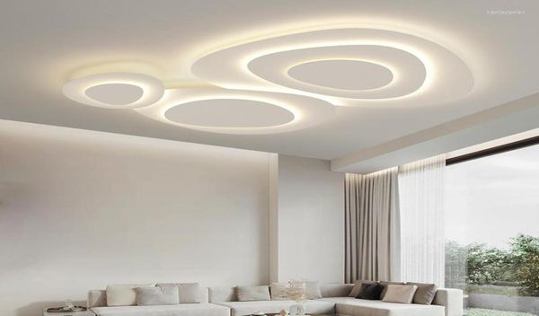 Luzes de teto moderna lâmpada led sala estar quarto estudo casa branco estilo nórdico com controle remoto iluminação regulável8174035