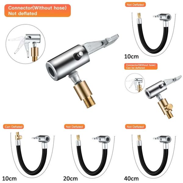 Neuer Reifen-Iator-Schlauch-Verlängerungsrohr-Pumpen-Adapter, kann Luft abgelassen werden, Auto-Motorrad-Fahrrad-Reifen, verstellbare Luftfutter-Verriegelungsrohre